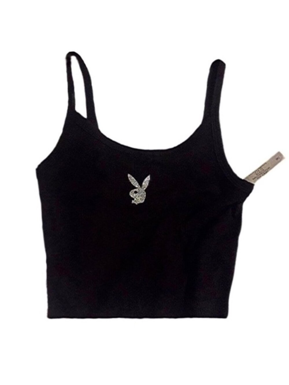 Holo playboy cropped cami